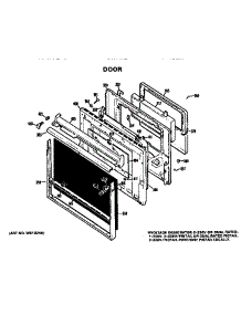 Door parts for Ge Electric Range JKP07G*H1 from AppliancePartsPros.com