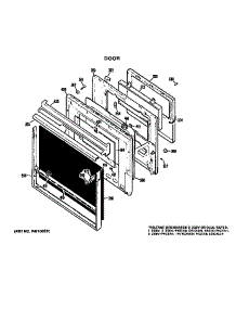 Door parts for Ge Electric Wall Oven JKP07G*J3 from AppliancePartsPros.com