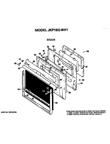 Door parts for Ge Electric Range JKP16G*H1 from AppliancePartsPros.com