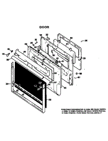 Door parts for Ge Electric Wall Oven JKP16G*J1 from AppliancePartsPros.com