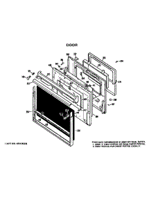 Door parts for Ge Electric Wall Oven JKP16G*J2 from AppliancePartsPros.com