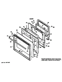 Door parts for Ge Electric Wall Oven JKP18G*K2 from AppliancePartsPros.com