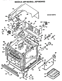 Main Body parts for Ge Electric Wall Oven JKP18G*K3 from AppliancePartsPros.com