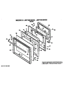 Door parts for Ge Electric Wall Oven JKP18G*K3 from AppliancePartsPros.com