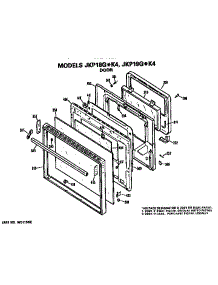 Door parts for Ge Electric Wall Oven JKP18G*K4 from AppliancePartsPros.com