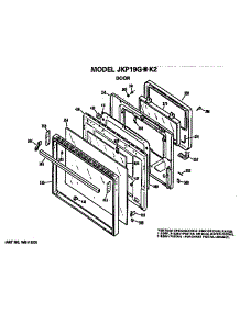 Door parts for Ge Electric Wall Oven JKP19G*K2 from AppliancePartsPros.com