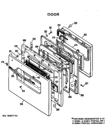 Door parts for Ge Electric Wall Oven JKP27*D1 from AppliancePartsPros.com