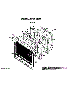 Door parts for Ge Range/Microwave Combo JKP36G*H1 from AppliancePartsPros.com