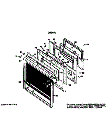 Door parts for Ge Range/Microwave Combo JKP36G*J1 from AppliancePartsPros.com