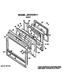 Door parts for Ge Electric Wall Oven JKP37G0L1WG from AppliancePartsPros.com