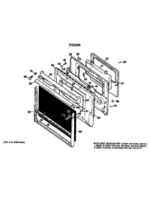Door parts for Ge Range/Microwave Combo JKP38G*J1 from AppliancePartsPros.com