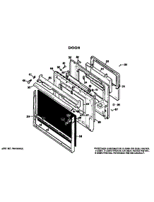 Door parts for Ge Electric Wall Oven JKP38G*J2 from AppliancePartsPros.com