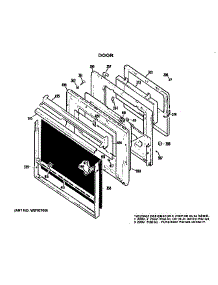 Door parts for Ge Electric Wall Oven JKP38G*J3 from AppliancePartsPros.com