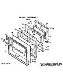 Door parts for Ge Electric Wall Oven JKP39G*K3 from AppliancePartsPros.com
