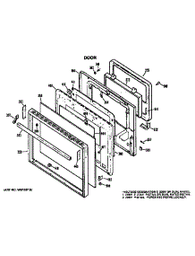 Door parts for Ge Electric Wall Oven JKP40G*K1 from AppliancePartsPros.com