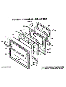 Door parts for Ge Electric Wall Oven JKP40G*K2 from AppliancePartsPros.com