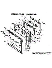 Door parts for Ge Electric Wall Oven JKP47G*K5 from AppliancePartsPros.com