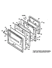 Door parts for Ge Electric Wall Oven JKP48G*K2 from AppliancePartsPros.com