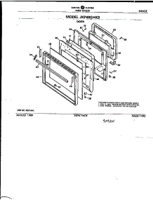 Door parts for Ge Electric Wall Oven JKP48G*K3 from AppliancePartsPros.com