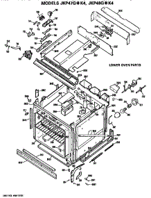 Lower Oven parts for Ge Electric Wall Oven JKP48G*K4 from AppliancePartsPros.com