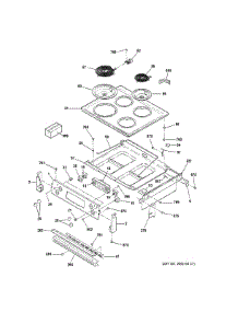 Control Panel & Cooktop parts for Ge Electric Range JM250DT2BB from AppliancePartsPros.com