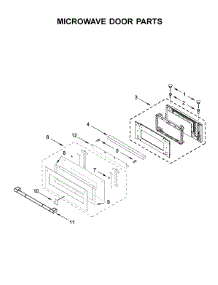 Microwave Door Parts parts for Jenn-Air Built-In Microwave JMC2427IL01 from AppliancePartsPros.com