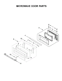 Microwave Door Parts parts for Jenn-Air Built-In Microwave JMC2427IL02 from AppliancePartsPros.com