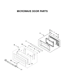 Microwave Door Parts parts for Jenn-Air Built-In Microwave JMC2427IL03 from AppliancePartsPros.com