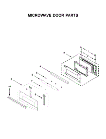 Microwave Door Parts parts for Jenn-Air Built-In Microwave JMC2427IM02 from AppliancePartsPros.com