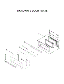 Microwave Door Parts parts for Jenn-Air Built-In Microwave JMC2427IM03 from AppliancePartsPros.com