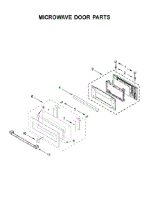 Microwave Door Parts parts for Jenn-Air Built-In Microwave JMC2430IL01 from AppliancePartsPros.com