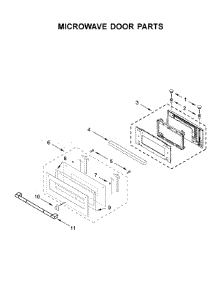 Microwave Door Parts parts for Jenn-Air Built-In Microwave JMC2430IL02 from AppliancePartsPros.com