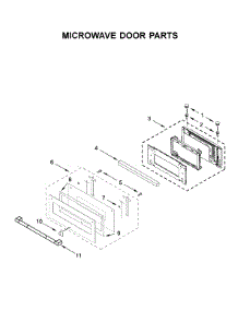 Microwave Door Parts parts for Jenn-Air Built-In Microwave JMC2430IL03 from AppliancePartsPros.com