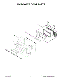 Microwave Door Parts parts for Jenn-Air Built-In Microwave JMC2430IL15 from AppliancePartsPros.com