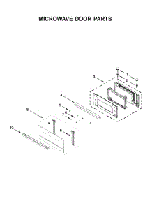Microwave Door Parts parts for Jenn-Air Built-In Microwave JMC2430IM01 from AppliancePartsPros.com