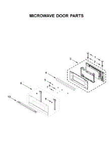 Microwave Door Parts parts for Jenn-Air Built-In Microwave JMC2430IM03 from AppliancePartsPros.com