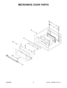 Microwave Door Parts parts for Jenn-Air Built-In Microwave JMC2430LL00 from AppliancePartsPros.com