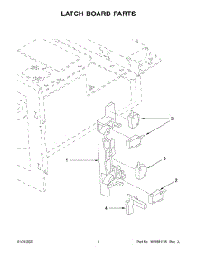 Latch Board Parts parts for Jenn-Air Countertop Microwave JMC3415ES02 from AppliancePartsPros.com