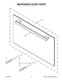 Microwave Door Parts parts for Jenn-Air Built-In Microwave JMC6224HM0 from AppliancePartsPros.com