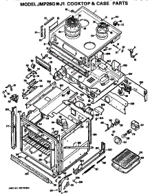 Main Body / Cooktop parts for Ge Electric Range JMP26G*J1 from AppliancePartsPros.com