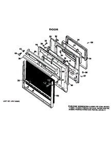 Door parts for Ge Electric Range JMP26G*J2 from AppliancePartsPros.com