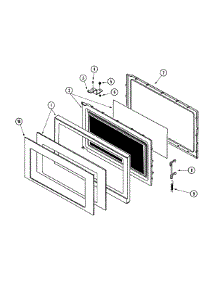 Door parts for Jenn-Air Microwave/Hood Combo JMV8100AAW from AppliancePartsPros.com