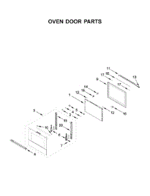Oven Door Parts parts for Jenn-Air Wall Oven/Microwave Combo JMW2427IM03 from AppliancePartsPros.com