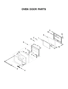 Oven Door Parts parts for Jenn-Air Wall Oven/Microwave Combo JMW2430DP04 from AppliancePartsPros.com