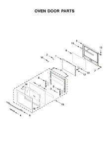 Oven Door Parts parts for Jenn-Air Wall Oven/Microwave Combo JMW2430DS04 from AppliancePartsPros.com