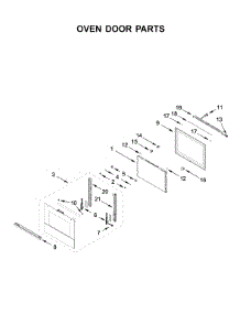 Oven Door Parts parts for Jenn-Air Wall Oven/Microwave Combo JMW2430IM01 from AppliancePartsPros.com