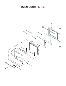 Oven Door Parts parts for Jenn-Air Wall Oven/Microwave Combo JMW3430DP04 from AppliancePartsPros.com