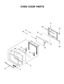 Oven Door Parts parts for Jenn-Air Wall Oven/Microwave Combo JMW3430DS04 from AppliancePartsPros.com