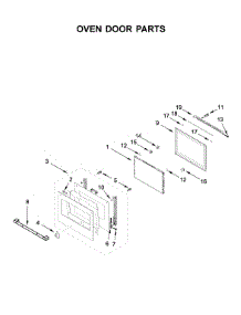 Oven Door Parts parts for Jenn-Air Wall Oven/Microwave Combo JMW3430IL01 from AppliancePartsPros.com