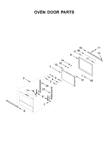 Oven Door Parts parts for Jenn-Air Wall Oven/Microwave Combo JMW3430IM01 from AppliancePartsPros.com